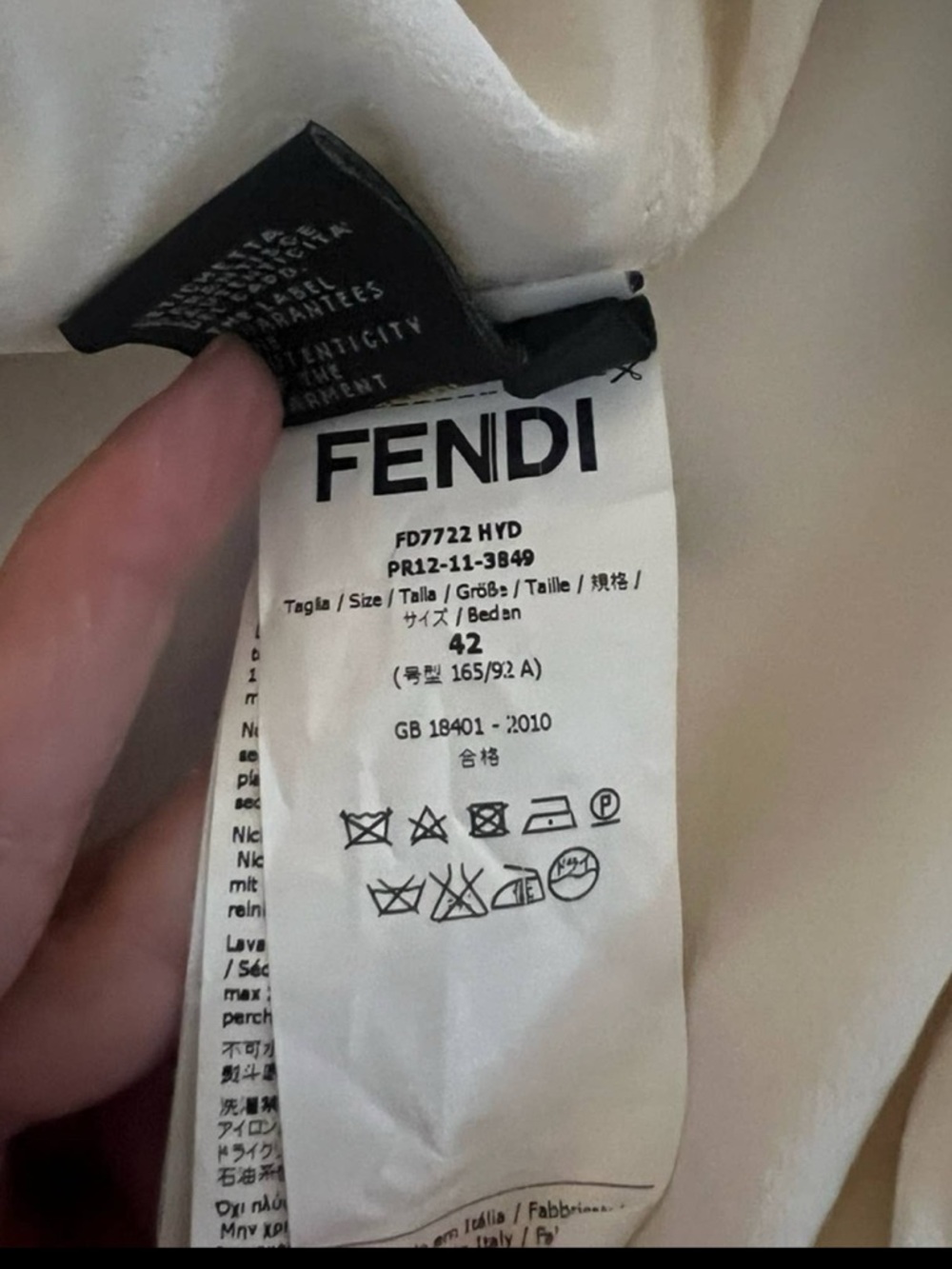 Fendi White Eyelet Panel-Front Tunic - Picture 11 of 12